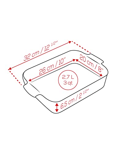 PEUGEOT - Rectangular Ceramic Baking Dish - 32 cm x 20 cm x 6.5 cm - Capacity: 2.7 L - 10 Year Guarantee - Made In France - Saffron Yellow Colour - Image 4