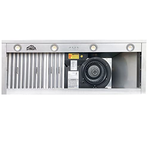 Sinda 48 Inch Built-In/Insert Range Hood 1150 Cfm, Range Hood Insert, Stainless Steel Range Hood With 4-Speed Fan, Adjustable Lights, H0148 (6 Working Days Delivery) #TOP5