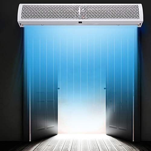 Cortina De Aire Interior, Ventilador Montado En La Pared con Control Remoto, Viento Potente, Cortina De Aire Interior Comercial, Ajuste De 2 Velocidades, OperacióN con Un Solo BotóN, 3 TamañOs