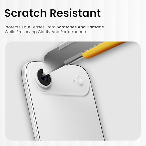 Image of CASEGEAR Clear Pro Camera Lens Protector Compatible With iPhone Air | HD Clarity | Scratch Resistant | Complete Coverage | Easy Installation | Silver
