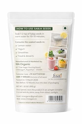 Image of Basil Seeds | Sabja, Takmuria Seed For Eating | Gluten Free Tulsi Seeds | Rich in Omega 3, Fibre, Vitamins & Minerals