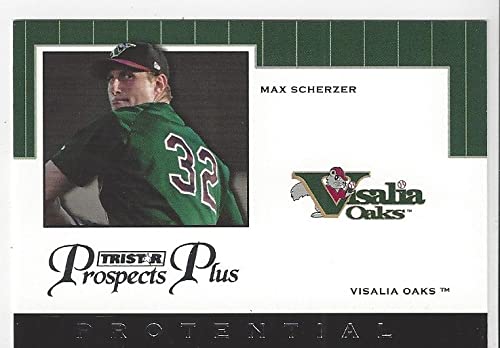 Max Scherzer Protential Special Insert Minor League Collectible Baseball Card - 2007 Tristar Prospects Plus Baseball Card #MS (Visalia Oaks) Free Shipping