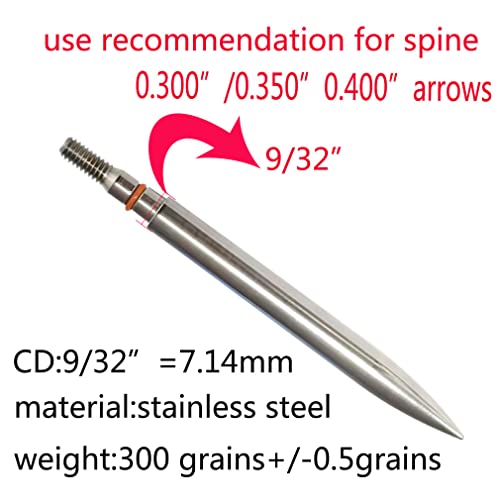 Image of 100 /125 /150 /200 /300 Grains Archery Field Points Practice Field Tips, Archery Target Practice Hunting Arrow Tip for Recurve, Compound Bow Crossbow, Stainless Steel Screw in Broadheads