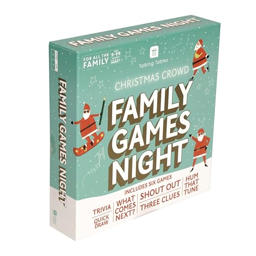 Talking Tables Christmas Family Games Night Christmas Board Game for Kids Activity for Xmas Day Secret Santa Gift Six Games Compendium Includes Charades - Image 4