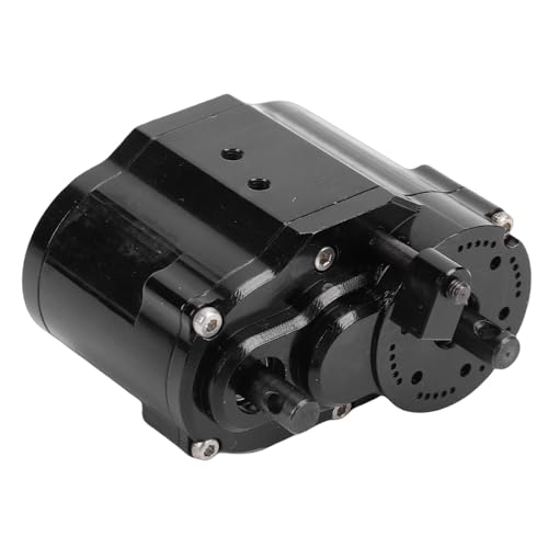 Boîtier de transmission double vitesse alliage pour SCX10 RC Crawler 1/10 noir tout terrain