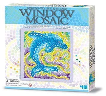 Kit vitrail mosaïque dauphin Play 4M pour occuper intelligemment les enfants sans écran
