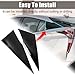 DSISIMO Rear Quarter Molding Cover Side Window Louver Compatible with for Toyota Prius Prime AWD-e 2016-2022 Triangular Cover Plate Replacement for 62505-47012 62505-47011 62506-47011 62506-47012