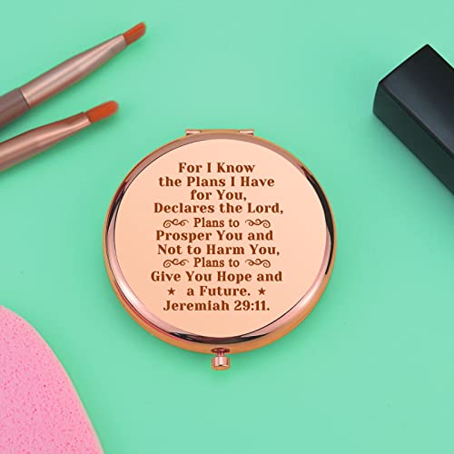 Christian Gifts For Women Inspirational Gifts For Girl Compact Makeup Mirror For Friend Sister Bible Verse Religious Gift Compact Makeup Mirror Christmas Birthday Gifts #TOP4