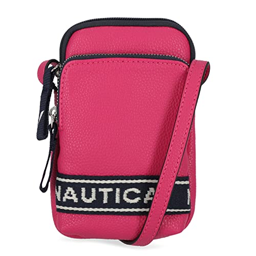 Nautica Marina Crossbody Cell Phone Purse Wallet Wristlet, Magenta/Indigo #TOP20