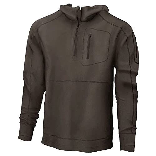 Pnuma Outdoors Merino Gunnison Hoodie, 300 gsm, Beluga, Zippered Pockets, Kangaroo Pocket, Durable Merino Wool (GU-HD-BE)
