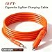 HQFIXDO 10FT/3M Car Charging Cable for Jackery Explorer 1000 v2/ 1000Pro/ 2000Pro/ 2000Plus/ 3000Pro, 14AWG DC8020 Car Cigarette Lighter Charger Cable DC Power Cord Adapter