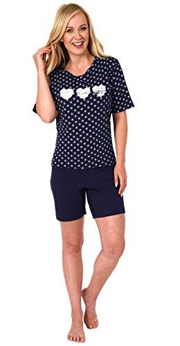 Care Alzheimer Combinaison pyjama à manches courtes avec fermeture éclair à l'arrière et à la jambe pour femme, bleu marine, Large Cover