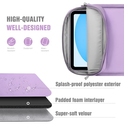 Image of TiMOVO 9-11 inch Tablet Sleeve Bag Carrying Case with Strap, Purple