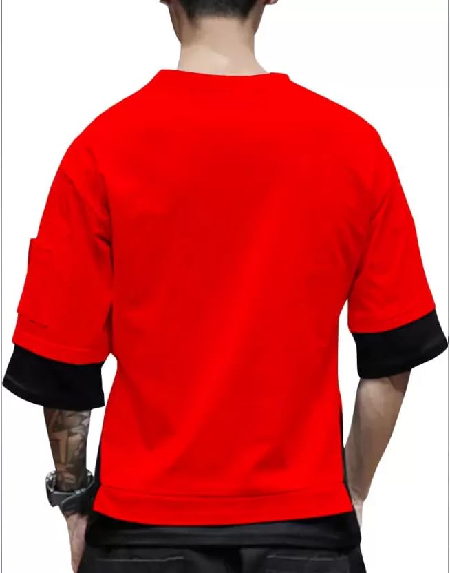 Image of FARBOT Men Cotton T-Shirt Regular Fit, Round Neck, Half Sleeves for Men