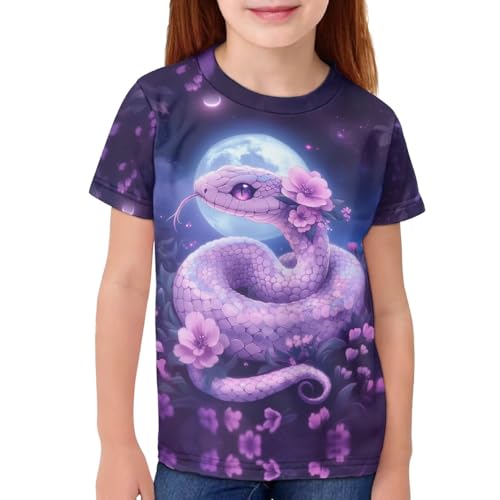 Image of Kids Graphic T-Shirt Boys Girls Novelty Tees Top Short Sleeve Shirts Summer Blouses 3-16