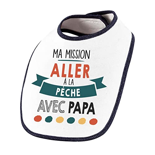 Planetee Bavoir bébé Ma mission Pêche avec Papa
