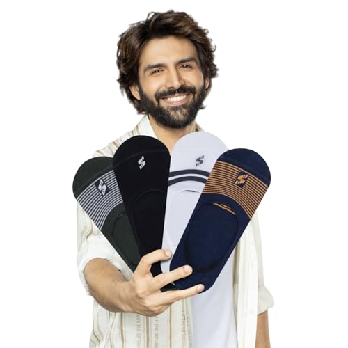 Image of Supersox Stylish No Show Loafer Socks for Man | Combed Cotton | Breathable & Moisture Absorbent | Anti-Odour | Anti-Slip Grip | Low Cut Invisible Fit