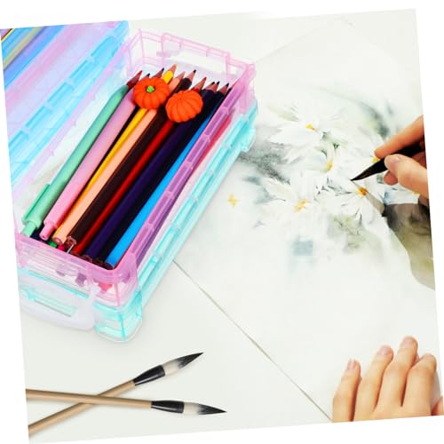 Pinceaux feutres à l'abri dans le set 6 pièces crayons plastique rigide - 6