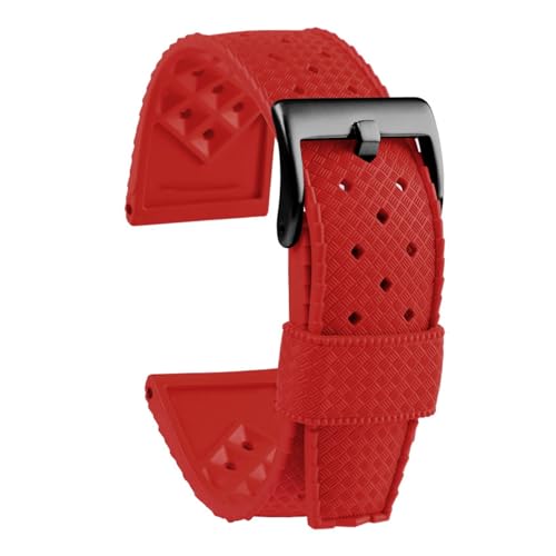 [VEł] Oris Seiko Citizen EHb`oh 20mm 22mm Ή gsJo[Xgbv VR gsbNXgbv X}[gEHb`Xgbv h(Red-black,20mm)