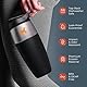 Promixx Pursuit Shaker-Flasche - einwandige Edelstahl Protein Shaker Bottle, super glatte Shakes, 950ml, Schwarz