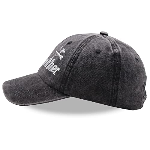 The Dog Mother Hat, Dog Lover Gifts For Women, Mother's Day Adjustable Distressed Best Dog Mom Baseball Cap Denim (Embroidered Black, One Size) #TOP2