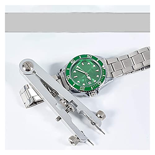 Juego de herramientas de reparación de relojes con alicates de barra de resorte, puntas duraderas para extracción de correa y fijación de correa, kit de reparación completo para mantenimiento de