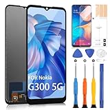 Screen Replacement for Nokia G300 5G,LCD Display Digitizer Touch Screen Full Assembly Repair Parts for TA-1374, N1374DL(Black,6.52 inch)