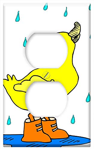 Switch Plate Outlet Cover - Baby Bird Duck Rain Boots Puddle