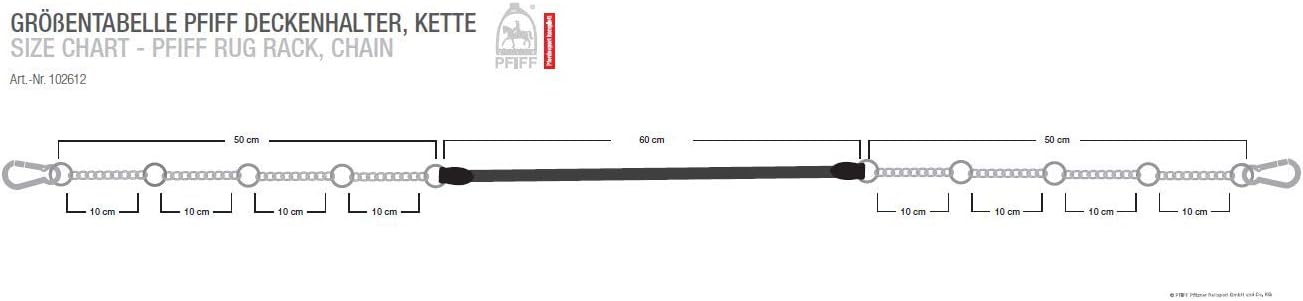 PFIFF 102612 Ceiling Bracket Black Nylon Cord Horse Blanket Holder Portable Black/Stainless Steel One Size