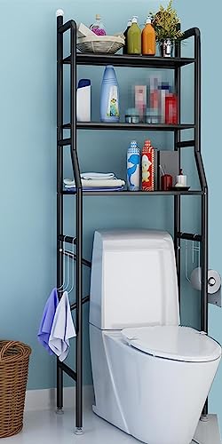 True Face 3 Tier Rack Shelf Stand Bathroom Toilet Over Commode & Washbasin Storage Rack Bathroom Space Saver Shelf Organizer Holder Stainless Steel White - Commode Black - Cosy Home Interiors True Face 3 Tier Rack Shelf Stand Bathroom Toilet Over Commode & Washbasin Storage Rack Bathroom Space Saver Shelf Organizer Holder Stainless Steel White - Commode Black