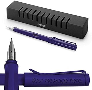 Lamy Safari Fountain Pen Candy Violet - Purple Medium nib 2020 limited edition - Engraving - Box