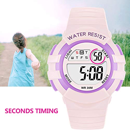 pedkit Relógio infantil colorido para estudante relógio eletrônico luminoso à prova d'água para esp