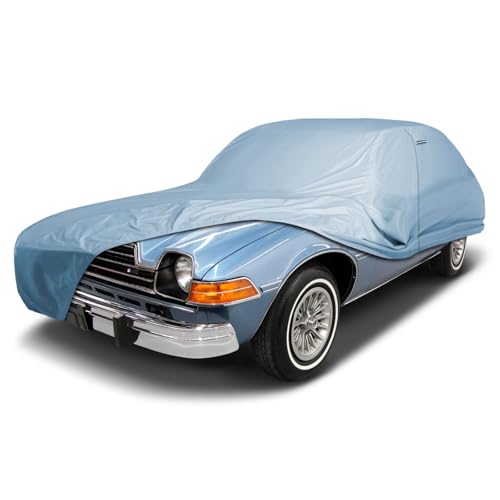 Image of iCarCover Premium Car Cover for 1977-1980 AMC Pacer Wagon Heavy Duty Waterproof All-Weather Automobiles Custom Fit Indoor Outdoor UV Snow Protection Covers with Straps and Bag