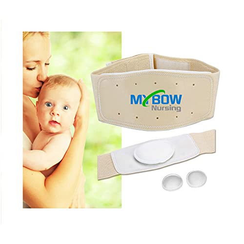 Umbilical Hernia Belt Baby Belly Button Band Newborn Cover Infant Tummy Wrap Umbilical Cord Belt Baby Support Truss Child Adjustable Belly Band Abdominal Navel Colic Relief (Medium)