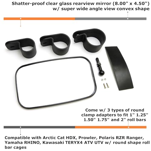 image for iJDMTOY Universal Fit 1 to 2 inch Round Roll Bar Clamp Mount Convex In