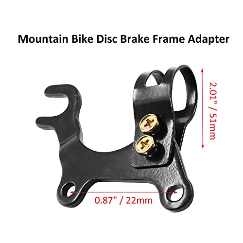 image for Qjaiune 0.87 Inch / 22mm Mountain Bike Disc Brake Frame Adapter Mounti