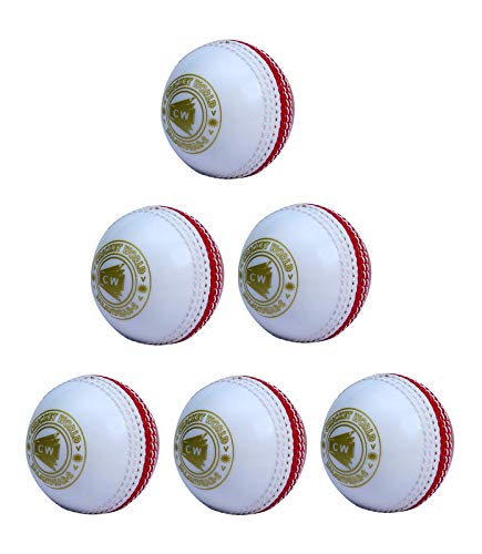 CW Spin Practice Cricket Balls Poly Soft PVC Ball Boy Adult Twin Color Pack of 2 * 4 * 6 (Pack of 6, White Red) (B084BXCB1G) Amazon Price History, Amazon Price Tracker
