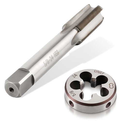 AUTOKAY New HSS 5/8"-24 UNEF Right Hand Thread Tap and Die Set (5/8x24) RH