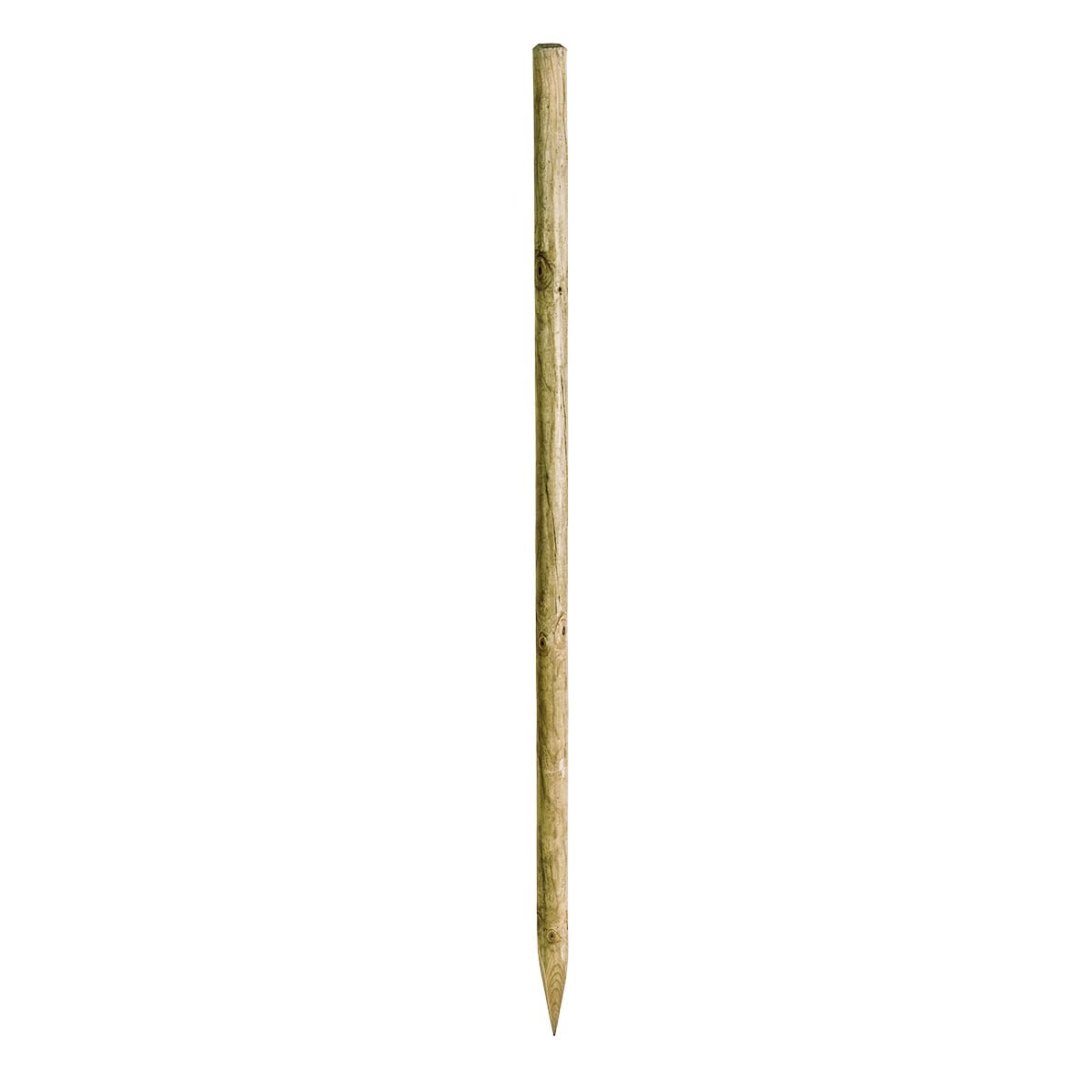 HaGa Lot de 10 piquets en bois - Diamètre : 6 cm - Hauteur : 175 cm - Imprégnés en autoclave (vert) - Résistant aux intempéries - Parfait pour le jardin, l'agriculture et les projets extérieurs