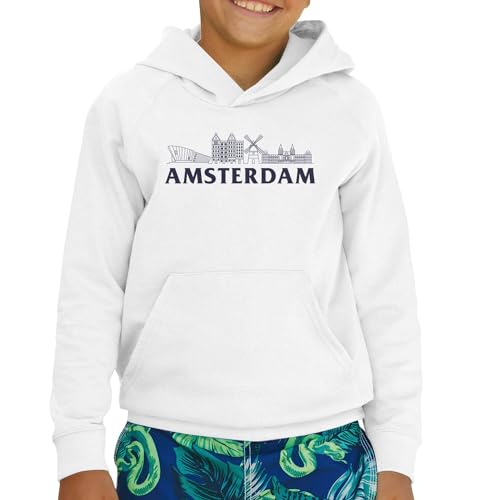 Sweat à capuche enfant Amsterdam vêtement tourisme Pays-Bas mode
