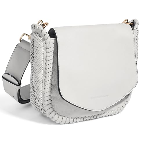 Image of Aimee Kestenberg All For Love Saddle Crossbody Bag for Women - Leather Crossbody Purse - Adjustable & Removable Strap