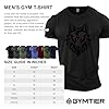 GYMTIER Untamed Wolf Red Eyes Men's Gym T-Shirt Bodybuilding Training Workout Lifting Top Clothing, Black, XXL #3