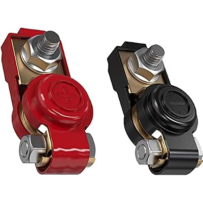 2 PCS Thicked Pure Copper Car Battery Wire Terminal Connector Clamp Clips With Durable Plastic Cover