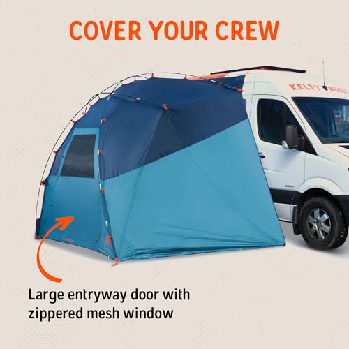Image of Kelty Highroads Overlanding Shelter - Universal Mount Car Camping Tent with Large Zippered Entry, Aluminum Frame, Adjustable Walls and Windows, UV Protection, Rainproof, Stuff Duffel Included, 2024