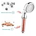 PRUGNA LED Shower Head with Hose and Shower Arm Bracket, High-Pressure Filter Handheld Shower for Repair Dry Skin and Hair Loss - 7 Colors Change Cyclically