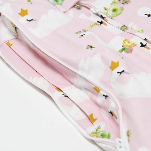 Image of Woombie Grow with Me Baby Swaddle, Convertible Swaddle Fits 0-9 Months, Expands to Wearable Blanket for up to 18 Months, Princess Swan