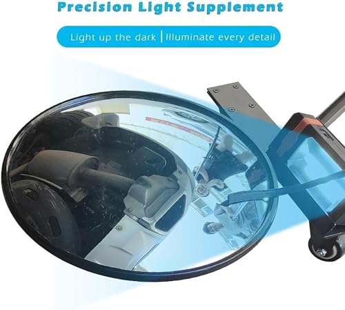Specchietto per ispezione sotto il veicolo con maniglia telescopica e luce, maggiore sicurezza per la ricerca di veicoli e controlli sottoscocca
