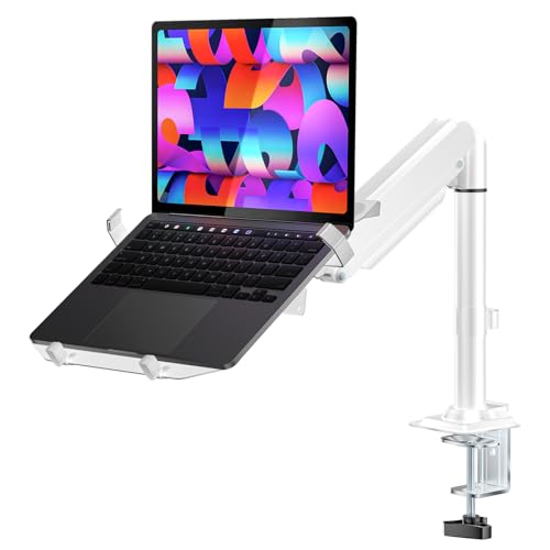 WALI Laptop Tray Desk Mount, 2-in-1 Gas Spring Arm
