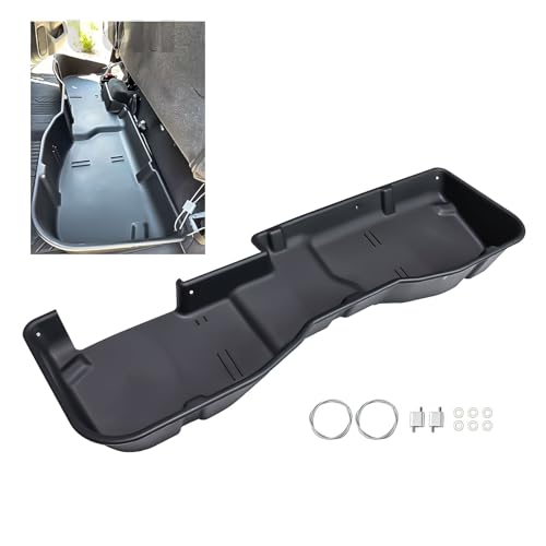 telfair Under Seat Storage Box,Truck Rear Cargo Storage Tray Compatible with 2019-2024 Chevrolet/GMC Silverado/1500 Crew Cab