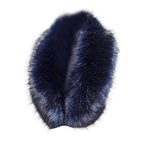 Générique Véritable col de fourrure femmes cache-cou fourrure écharpe ferme surélevée fourrure de raton laveur colliers cou Wraps capuche unisexe colliers